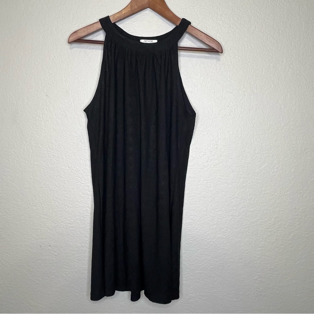 Ai'mage Amazon Swimsuit Cover Up Black Eyelet or Crochet Design Size Medium